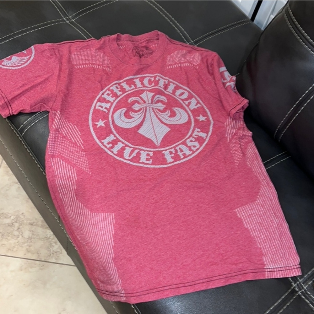 Mens Affliction logo T-shirt